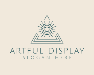 Bohemian Tarot Pyramid Eye  logo design