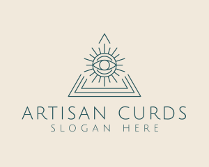 Bohemian Tarot Pyramid Eye  logo design