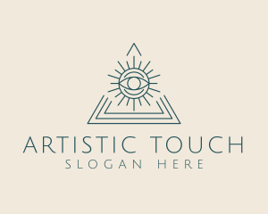 Bohemian Tarot Pyramid Eye  logo design