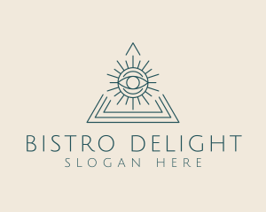 Bohemian Tarot Pyramid Eye  logo design