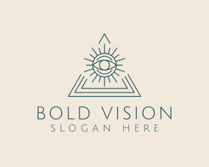 Bohemian Tarot Pyramid Eye  logo design