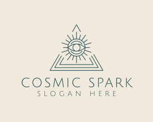 Bohemian Tarot Pyramid Eye  logo design