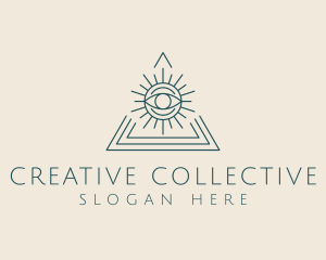 Bohemian Tarot Pyramid Eye  logo design