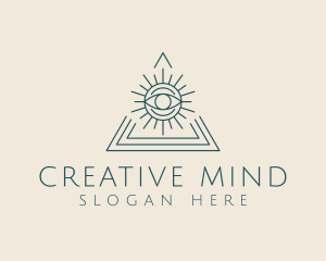 Bohemian Tarot Pyramid Eye  logo design