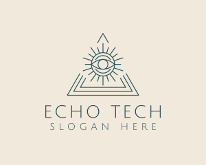 Bohemian Tarot Pyramid Eye  logo design