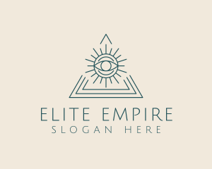 Bohemian Tarot Pyramid Eye  logo design