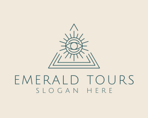 Bohemian Tarot Pyramid Eye  logo design