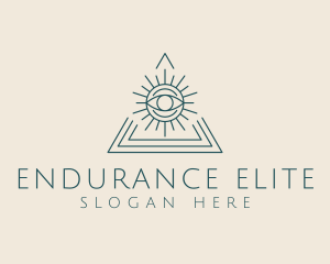 Bohemian Tarot Pyramid Eye  logo design