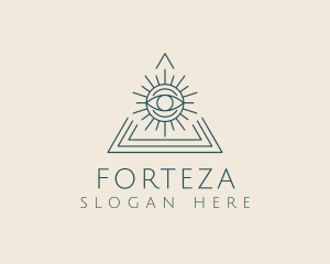 Bohemian Tarot Pyramid Eye  logo design