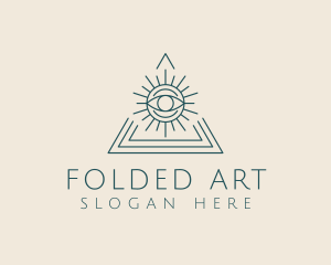 Bohemian Tarot Pyramid Eye  logo design