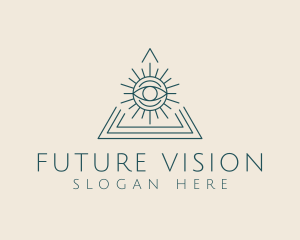 Bohemian Tarot Pyramid Eye  logo design