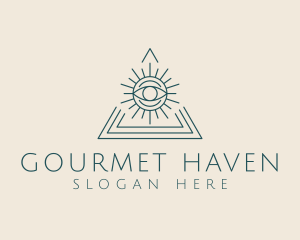 Bohemian Tarot Pyramid Eye  logo design