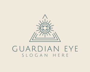 Bohemian Tarot Pyramid Eye  logo design