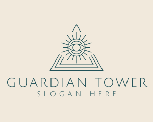 Bohemian Tarot Pyramid Eye  logo design