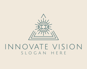 Bohemian Tarot Pyramid Eye  logo design