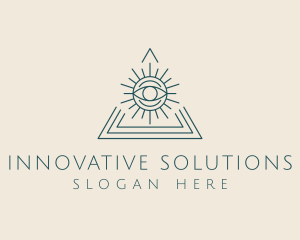 Bohemian Tarot Pyramid Eye  logo design