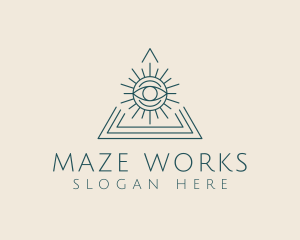 Bohemian Tarot Pyramid Eye  logo design