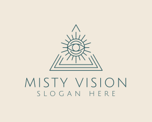 Bohemian Tarot Pyramid Eye  logo design