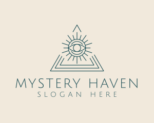 Bohemian Tarot Pyramid Eye  logo design