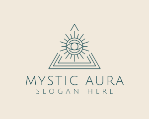 Esoteric - Bohemian Tarot Pyramid Eye logo design