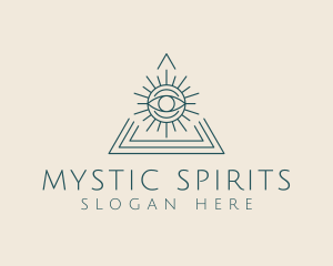 Bohemian Tarot Pyramid Eye  logo design