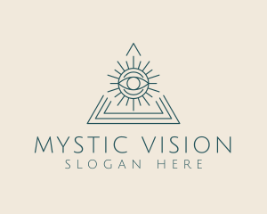 Bohemian Tarot Pyramid Eye  logo design