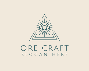 Bohemian Tarot Pyramid Eye  logo design