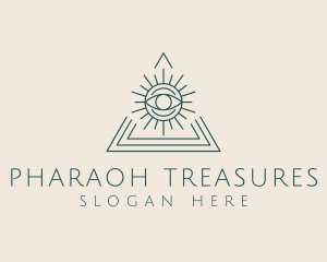 Bohemian Tarot Pyramid Eye  logo design