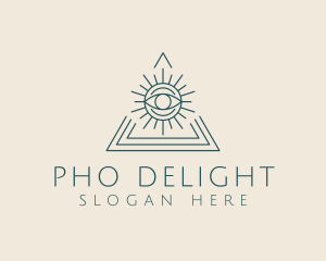 Bohemian Tarot Pyramid Eye  logo design