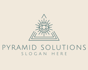 Pyramid - Bohemian Tarot Pyramid Eye logo design