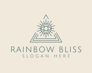 Bohemian Tarot Pyramid Eye  logo design