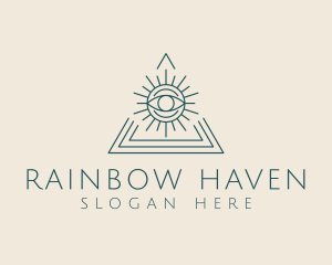 Bohemian Tarot Pyramid Eye  logo design