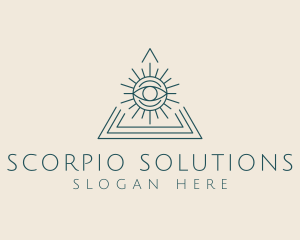 Bohemian Tarot Pyramid Eye  logo design