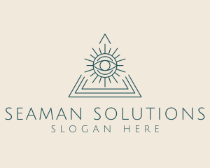 Bohemian Tarot Pyramid Eye  logo design