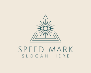 Bohemian Tarot Pyramid Eye  logo design