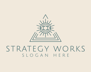 Bohemian Tarot Pyramid Eye  logo design