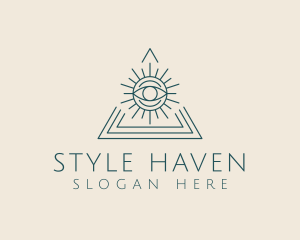 Bohemian Tarot Pyramid Eye  logo design