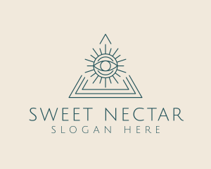 Bohemian Tarot Pyramid Eye  logo design