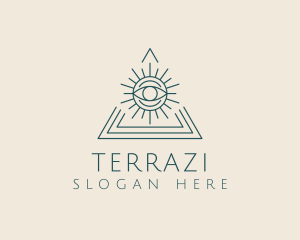 Bohemian Tarot Pyramid Eye  logo design