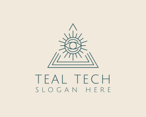 Bohemian Tarot Pyramid Eye  logo design