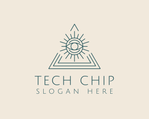 Bohemian Tarot Pyramid Eye  logo design