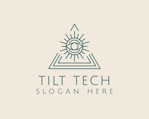 Bohemian Tarot Pyramid Eye  logo design