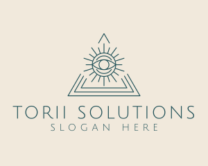 Bohemian Tarot Pyramid Eye  logo design