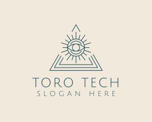 Bohemian Tarot Pyramid Eye  logo design