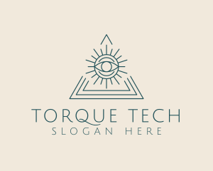 Bohemian Tarot Pyramid Eye  logo design