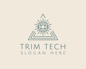 Bohemian Tarot Pyramid Eye  logo design