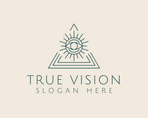 Bohemian Tarot Pyramid Eye  logo design