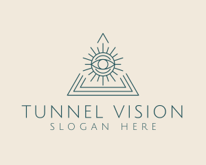 Bohemian Tarot Pyramid Eye  logo design