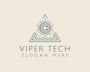 Bohemian Tarot Pyramid Eye  logo design