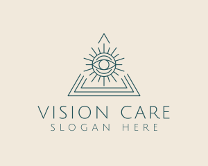 Ophthalmology - Bohemian Tarot Pyramid Eye logo design